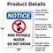 Signmission Non-Potable Water, 10 in W x Rectangle, Aluminum OS-2PACK-NS-A-1014-V-15106 - alternate 3
